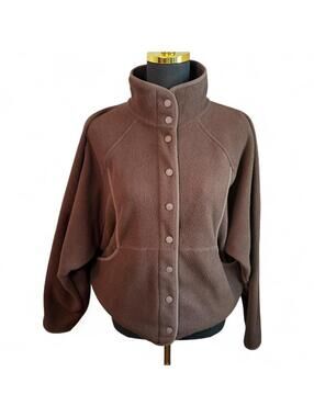 Outdoor Voices Women's Chocolate Brown Dolman Sleeve Fleece Jacket sz Medium